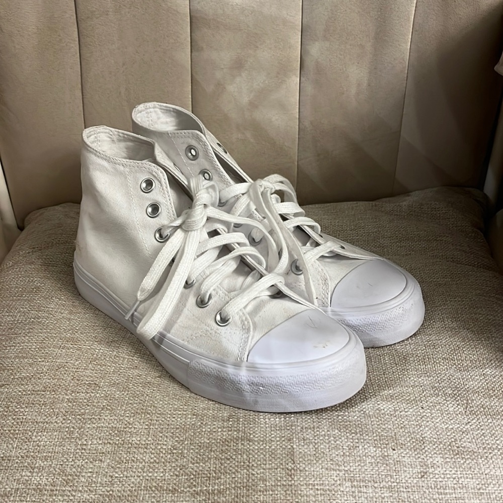 White high top shoes